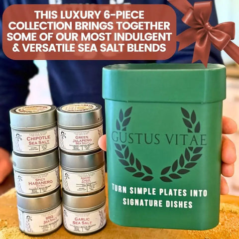 Pro Series BBQ & Grilling Sea Salts Gift Box | Gift Packaged Sea Salts Collection | Set of 6 Gustus Vitae  Collections & Gift Sets