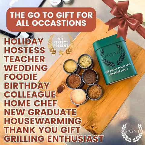 Pro Series BBQ & Grilling Sea Salts Gift Box | Gift Packaged Sea Salts Collection | Set of 6 Gustus Vitae  Collections & Gift Sets