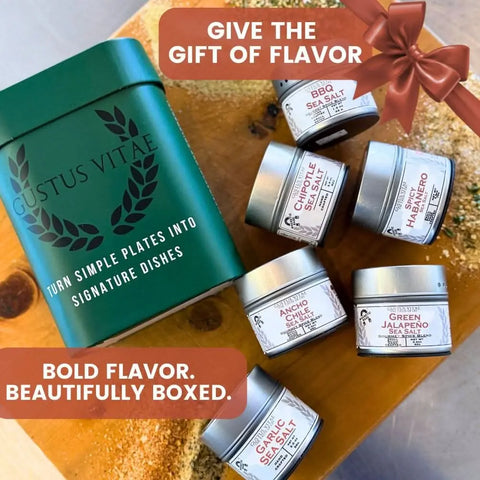 Pro Series BBQ & Grilling Sea Salts Gift Box | Gift Packaged Sea Salts Collection | Set of 6 Gustus Vitae  Collections & Gift Sets