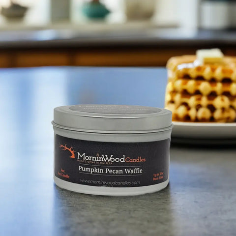 Pumpkin Pecan Waffle - Soy Tin Collection MorninWood Candles  Candles