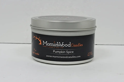 Pumpkin Spice Scented Soy Tin Candle – 100% Natural Fall Fragrance | Handcrafted in USA MorninWood Candles  Candles