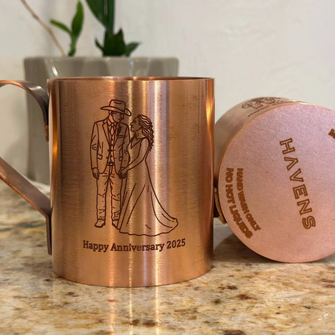 Pure Copper Moscow Mule Mug – Handcrafted Drinkware | Made in USA Havens | Luxury Metals  Drinkware > Copper