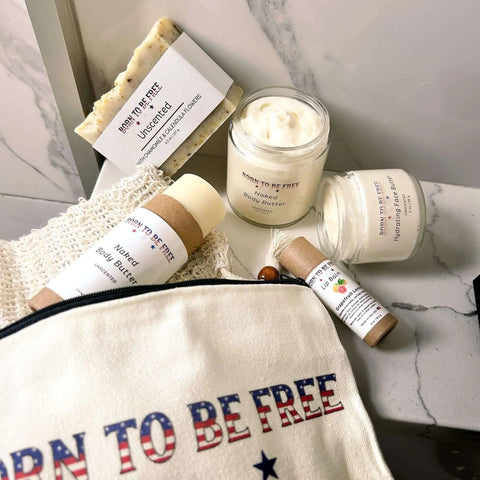 Pure Freedom Skincare Bundle – 5-Piece Natural Tallow-Based Set | Non-Toxic Beauty Essentials | Made in USA Born to be Free  gift set