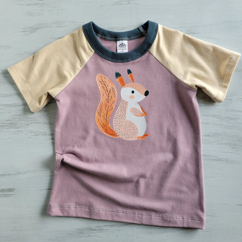 Purple - Kids Animals Tshirt - Organic American Made Cotton Adventure Clothes Company 