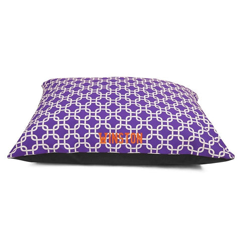 Personalized Links Dog Bed – Durable Poly-Cotton Cushion | Made in USA Majestic Pet 