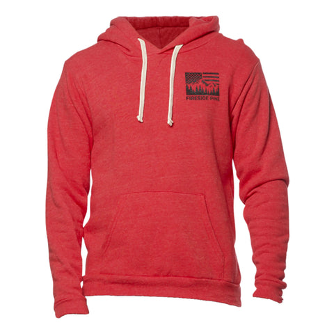 R.E.D Friday Veteran Tribute Hoodie – Soft Blend Pullover with Kangaroo Pocket | Made in USA Athletic Wear Fireside Pine  Hoodie