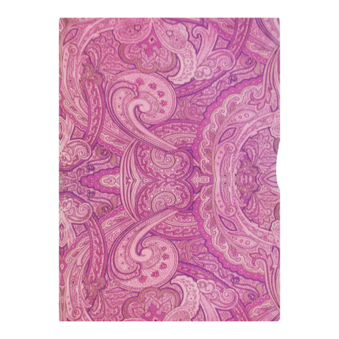 The Rogue Industries RFID Blocking Passport Sleeves feature a pink and purple paisley pattern with intricate floral and leaf designs, offering PassportGuard technology to protect your sensitive information.