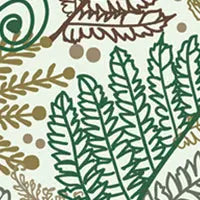 An abstract pattern of green and brown fern leaves decorates the Rogue Industries RFID Blocking Credit Card Sleeves - Fern, layering your cards with stylish protection against identity theft.