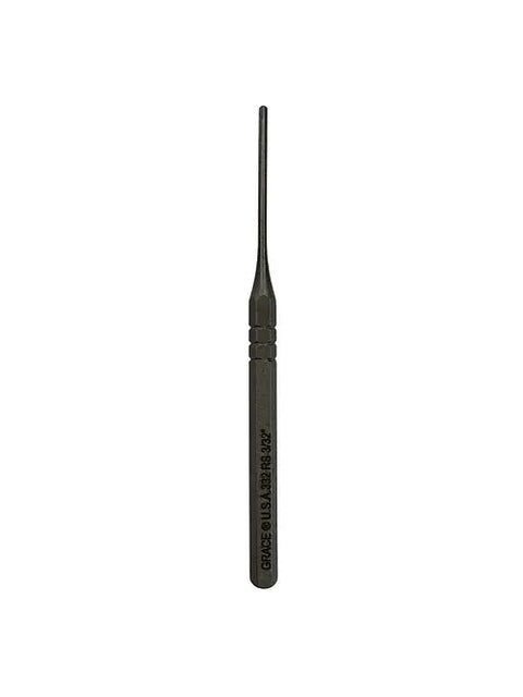 The Grace USA RS-7 Individual Punch features a narrow, tapered tip and cylindrical handle, crafted from quality American steel, shown against a plain white background.