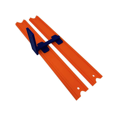 Chatelet Manufacturing’s Racetrack Wall Connectors, compatible with Hot Wheels tracks, use screw-in or adhesive mounting to create epic racetracks—perfect for racing excitement on any white background. Made in USA.