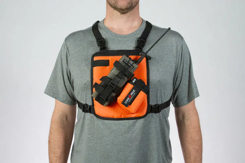Radio Chest Pack With Spare Battery Pouch 9.5 Inch – Lone Peak | Made in USA Lone Peak Packs 