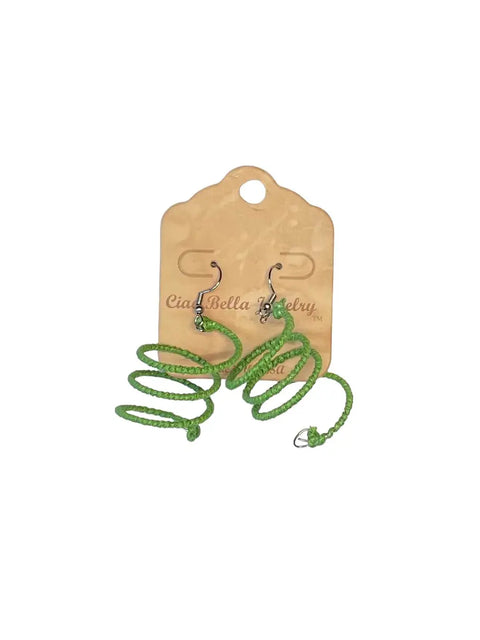 Rainbow Spiral Dangle Earrings – Lightweight Colorful Corkscrew Design | Handmade in USA Michelle Marie Boutique  Earring