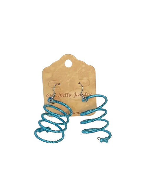 Rainbow Spiral Dangle Earrings – Lightweight Colorful Corkscrew Design | Handmade in USA Michelle Marie Boutique  Earring