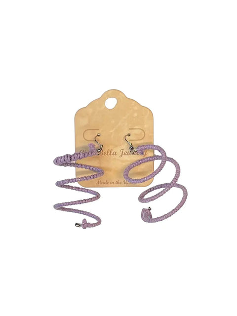 Rainbow Spiral Dangle Earrings – Lightweight Colorful Corkscrew Design | Handmade in USA Michelle Marie Boutique  Earring