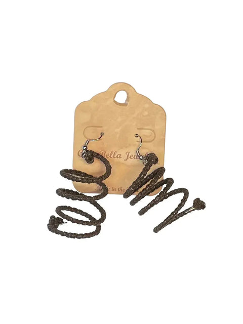 Rainbow Spiral Dangle Earrings – Lightweight Colorful Corkscrew Design | Handmade in USA Michelle Marie Boutique  Earring