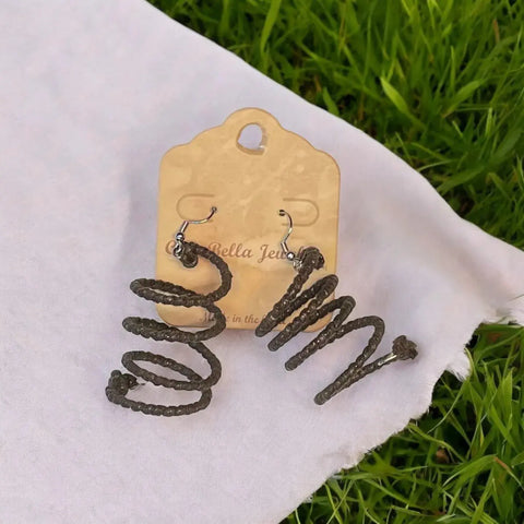 Rainbow Spiral Dangle Earrings – Lightweight Colorful Corkscrew Design | Handmade in USA Michelle Marie Boutique  Earring