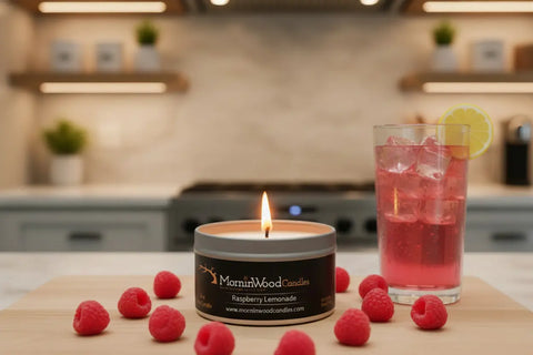 Raspberry Lemonade - Soy Tin Collection MorninWood Candles  Candles