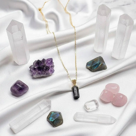 Raw Black Tourmaline Pendant Necklace – 14K Gold-Filled Wire Wrap | Made in USA Alexa Martha Designs  Necklace
