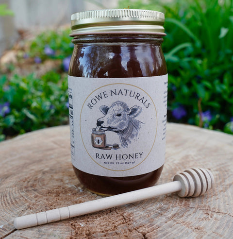 Raw Honey- 22 Oz. Jar Rowe Naturals  Raw Honey