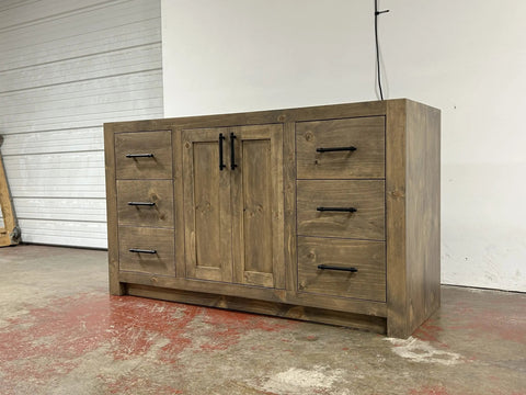 Ready to Ship Now - Custom Single Sink Vanity Model 1085 Limitless Woodworking  item