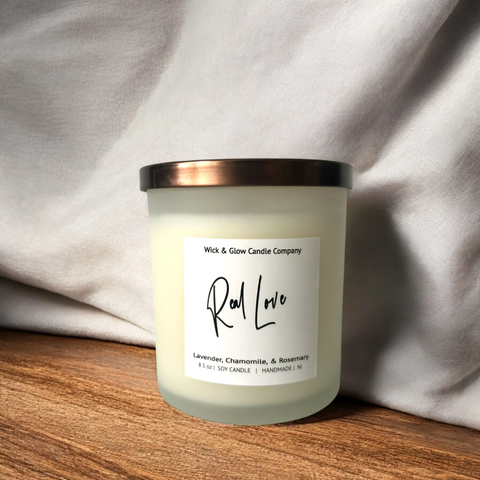 Real Love Luxury Scented Candle Wick and Glow Candle Company™  Candles
