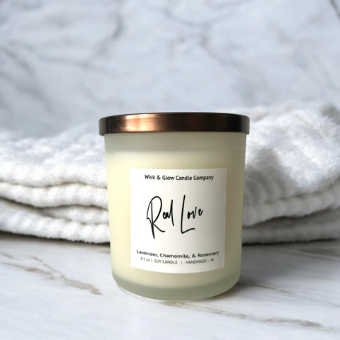 Real Love Luxury Scented Candle Wick and Glow Candle Company™  Candles
