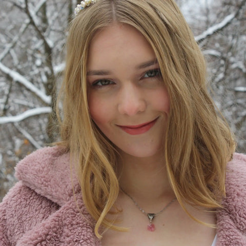 Red Crystal Heart Necklace – Sterling Silver Or Stainless Steel Chain | Made in USA Gift Michelle Marie Boutique  Necklace