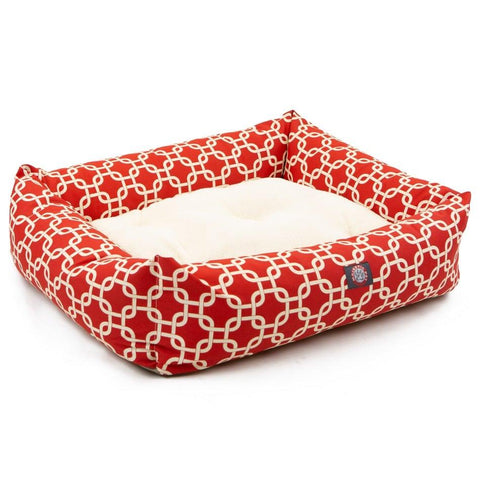 Links Luxe Bagel Pet Bed – Custom Embroidered Comfort | Made in USA Majestic Pet 