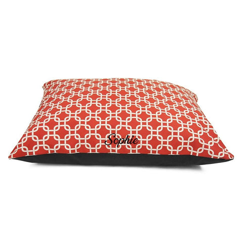Personalized Links Dog Bed – Durable Poly-Cotton Cushion | Made in USA Majestic Pet 