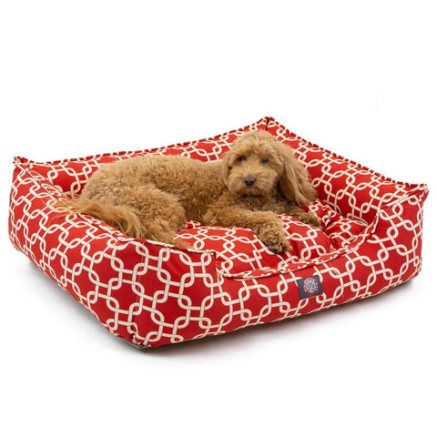 Links Plush Fiberfill Pet Lounge Bed – Contemporary Design | Made in USA Majestic Pet 