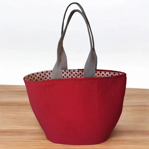Red Sunflower Canvas Tote Bag 10.5 Inch – Durable Cotton Lined Handbag | Made in USA Frances Farm & Craft  Tote Bag