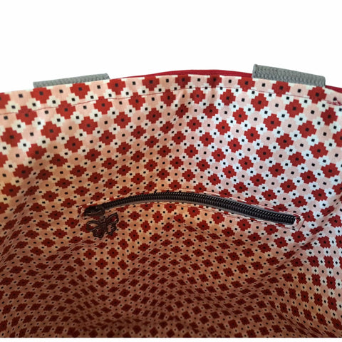 Red Sunflower Canvas Tote Bag 10.5 Inch – Durable Cotton Lined Handbag | Made in USA Frances Farm & Craft  Tote Bag