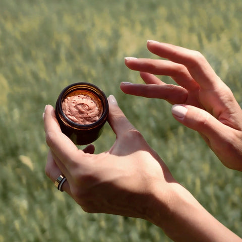 Red Velvet Latte Nourishing Tallow Blush – Creamy Natural Face Makeup | Made in USA Skin Linen 