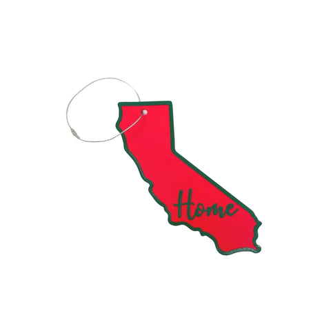 Red and Green State Holiday Ornament - Home Inscription State Christmas Decoration for Showing Your State Pride on Your Tree Chatelet Manufacturing   13.95 California