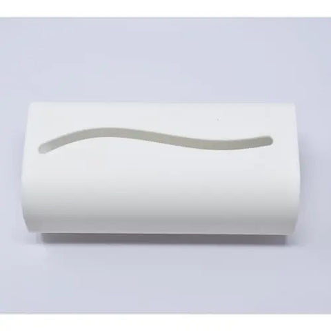 The Chatelet REEFSHAPE Aquarium Tunnel Hide by Chatelet Manufacturing is a white, cylindrical accessory with a curved top and wavy slot, ideal as an Axolotl or Betta fish hide, shown on a plain white background. Made in the USA.