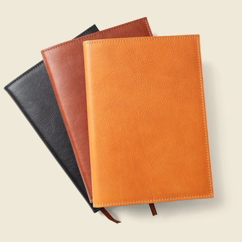 Refillable A5 Leather Journal Cover – Premium Full Grain with Suede Lining – Handmade in USA CASUPO  Notebook Cover
