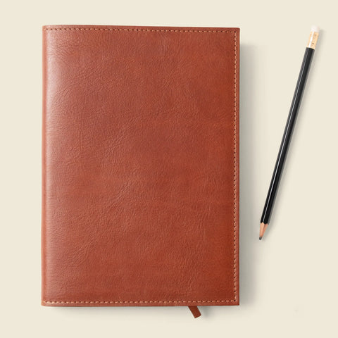 Refillable A5 Leather Journal Cover – Premium Full Grain with Suede Lining – Handmade in USA CASUPO  Notebook Cover