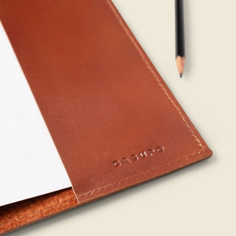 Refillable A5 Leather Journal Cover – Premium Full Grain with Suede Lining – Handmade in USA CASUPO  Notebook Cover