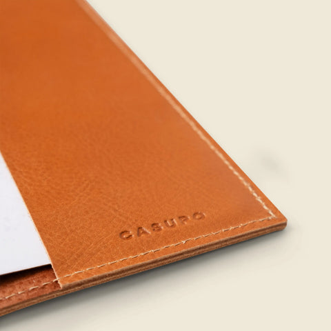 Refillable A5 Leather Notebook Cover 6.25x9.875 Inch – Full Grain Natural Leather with Suede Interior | Handmade in USA CASUPO  Notebook Cover