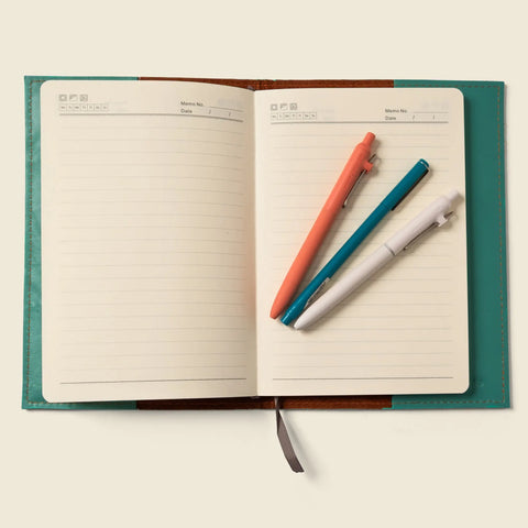 Refillable A5 Leather Notebook Cover 6.25x9.875 Inch – Teal | Handmade in USA CASUPO  Notebook Cover