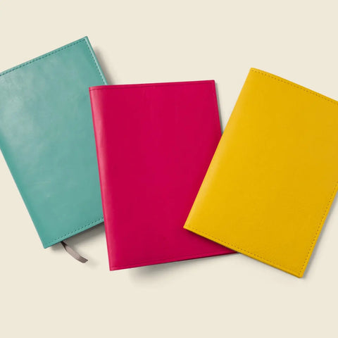 Refillable A5 Leather Notebook Cover 6.25x9.875 Inch – Teal | Handmade in USA CASUPO  Notebook Cover