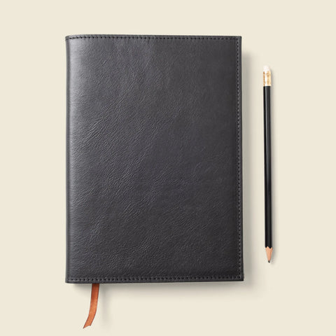 Refillable A5 Leather Notebook Cover – Black CASUPO  Notebook Cover