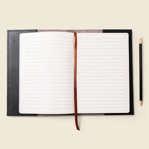 Refillable A5 Leather Notebook Cover – Full Grain Premium Journal Protector 6.25x9.875 Inch – Handmade in USA CASUPO  Notebook Cover