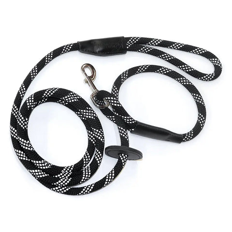 Reflective Combination Pet Harness Leash – 8.5 Ft Double-Braided Nylon Rope | Made in USA for Safety and Control Auburn Leathercrafters  item