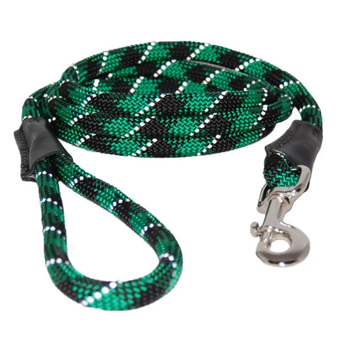 Reflective Nylon Rope Dog Leash – Durable 6ft Safety Lead with 3M Reflective Trim | Made in USA Auburn Leathercrafters  item