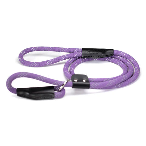Reflective Nylon Rope Slip Lead Leash – Durable Double-Braided Safety Leash with 3 Rows Reflective Material | Made in USA Auburn Leathercrafters  item