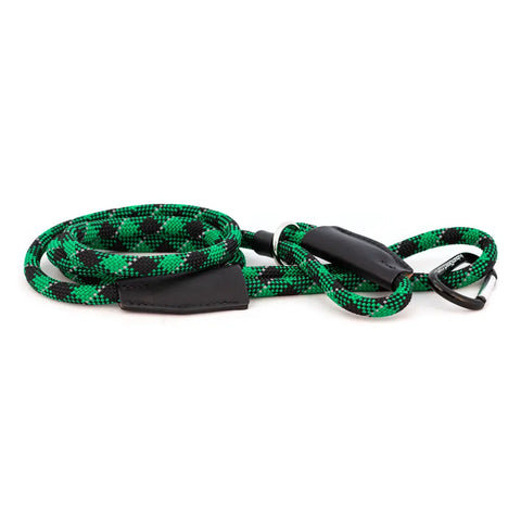 Reflective Nylon Rope Slip Lead Leash – Durable Double-Braided Safety Leash with 3 Rows Reflective Material | Made in USA Auburn Leathercrafters  item