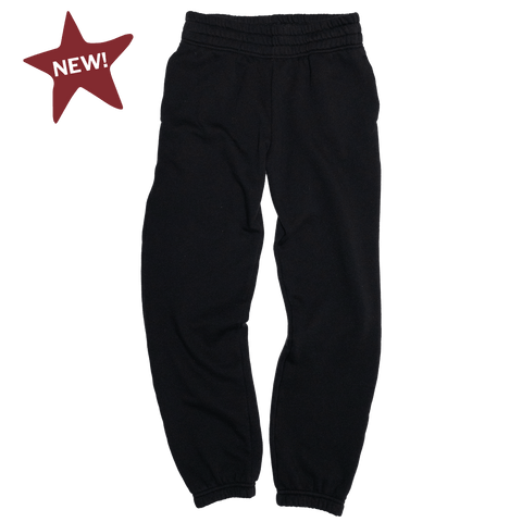 Relaxed Fit Black Fleece Sweatpants – Soft Cotton Blend | Made in USA Proudly USA  Fleece
