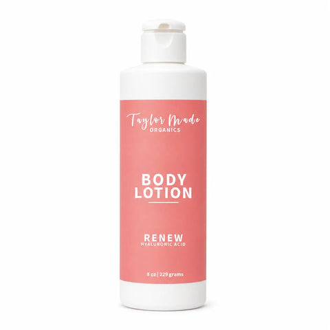 Renew Organic Body Lotion 2oz – Hydrating Hyaluronic Acid Moisturizer | Vegan Skincare Made in USA Taylor Made Organics  lotion
