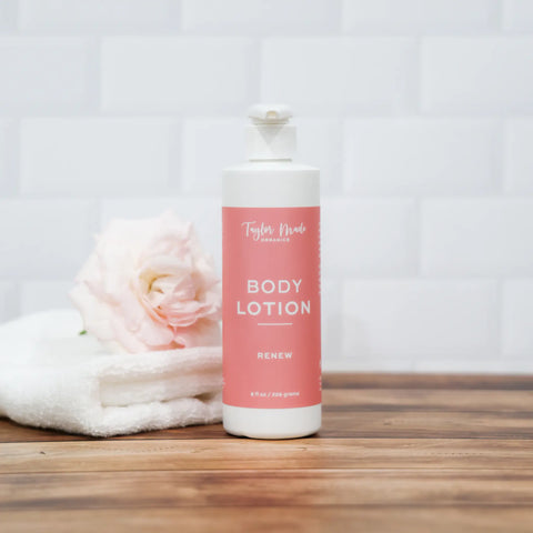 Renew Organic Body Lotion 2oz – Hydrating Hyaluronic Acid Moisturizer | Vegan Skincare Made in USA Taylor Made Organics  lotion